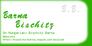 barna bischitz business card